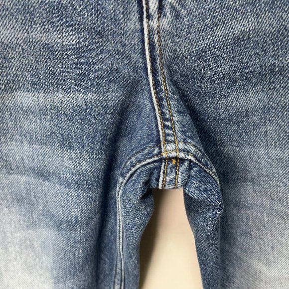 Mango Cameo Relaxed Straight Step Waist Raw Hem Jeans sz 6 - Picture 6 of 16